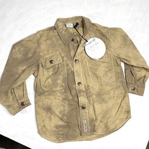 Les Parrotines by Manuela LUGLI boys baby button down shirt Sz. 2 y NWT Italy